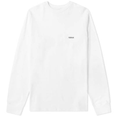 Shop Adish Long Sleeve Reesh Logo Tee In White