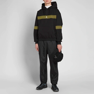 Shop Adish Sabalah Embroidered Stripe Hoody In Black