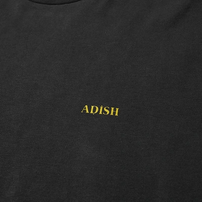 Shop Adish Long Sleeve Reesh Logo Tee In Black