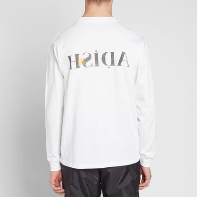 Shop Adish Long Sleeve Reesh Logo Tee In White