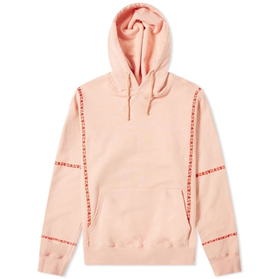 Shop Adish Hawajez Embroidered Hoody In Pink