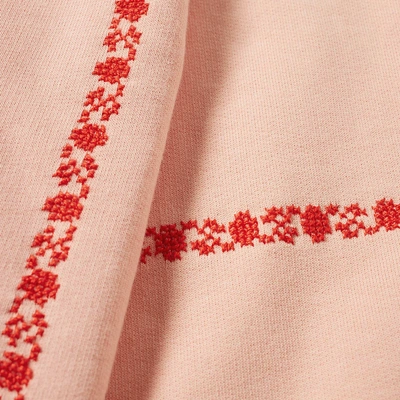 Shop Adish Hawajez Embroidered Hoody In Pink