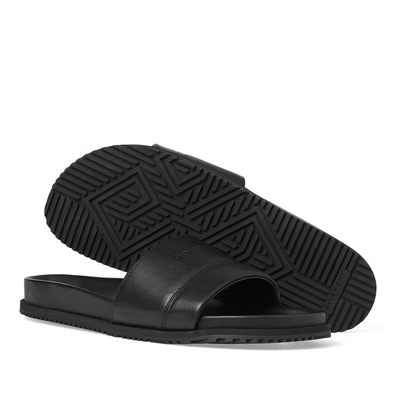 Shop Givenchy Plaza Leather Sandal In Black