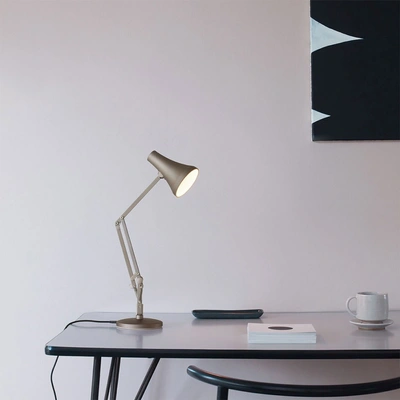 Shop Anglepoise Type 90 Mini Usb Desk Lamp In Gold