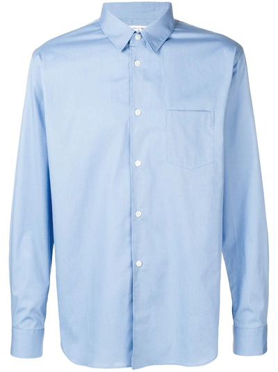 Shop Comme Des Garçons Shirt Boys Button Down Shirt - Blue