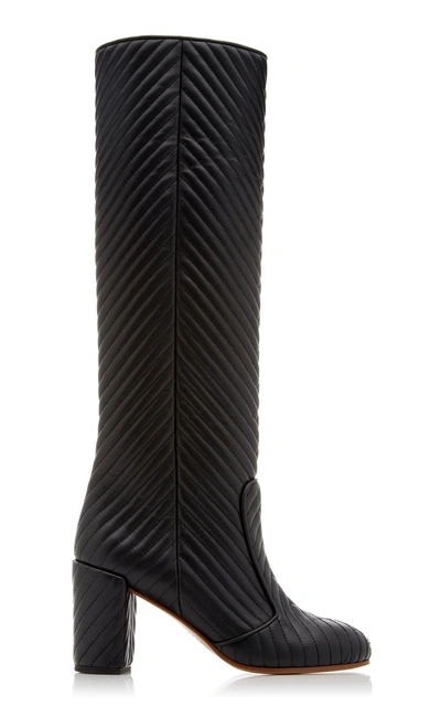 Shop Gabriela Hearst Danila Quilted Leather Boots In Black
