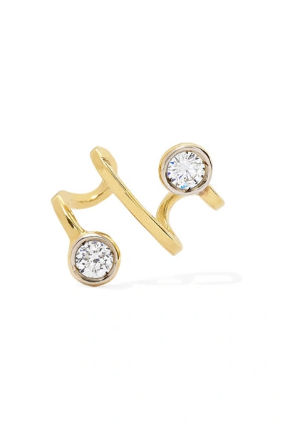 Shop Ana Khouri Amelie 18-karat Gold Diamond Ear Cuff