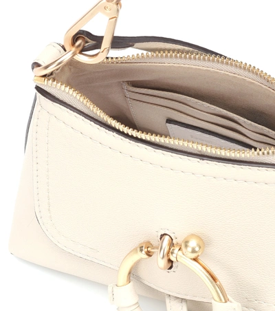 Shop See By Chloé Joan Mini Leather Shoulder Bag In Beige