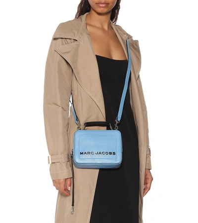 Shop Marc Jacobs The Mini Box Shoulder Bag In Blue