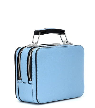 Shop Marc Jacobs The Mini Box Shoulder Bag In Blue