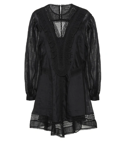 Shop Isabel Marant Rowina Poplin Minidress In Black