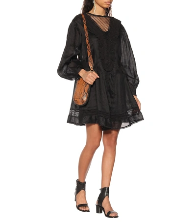 Shop Isabel Marant Rowina Poplin Minidress In Black