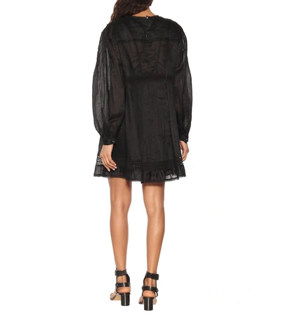 Shop Isabel Marant Rowina Poplin Minidress In Black