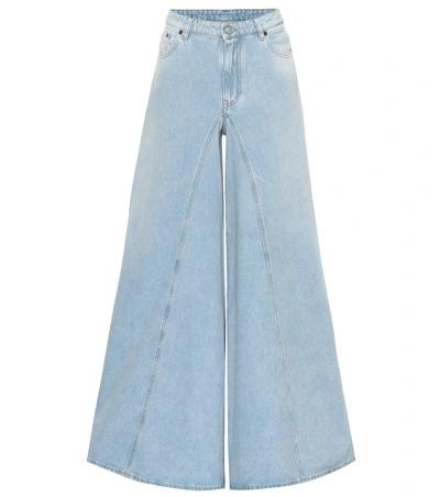 Shop Mm6 Maison Margiela High-rise Wide-leg Jeans In Blue