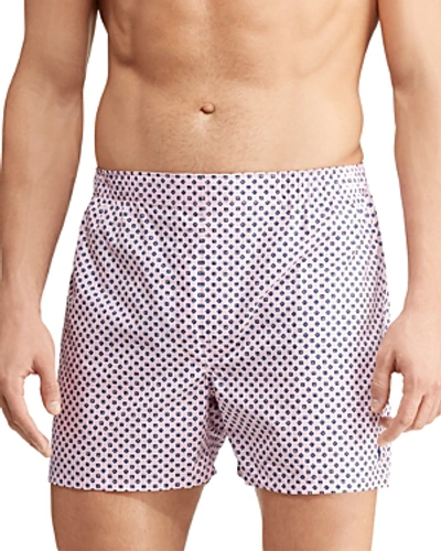 Shop Polo Ralph Lauren Patterned Classic Fit Boxers - Pack Of 3 In Pink/blue