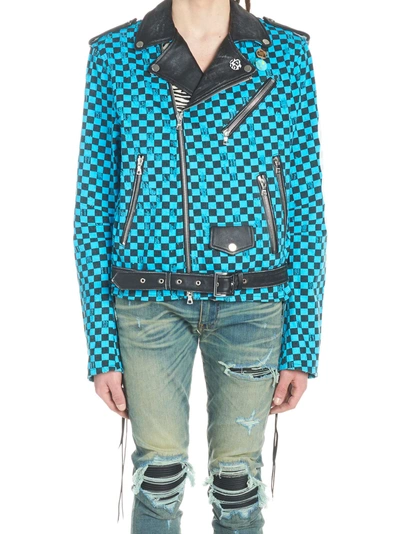 Shop Amiri 'artist Checkred' Jacket In Multicolor