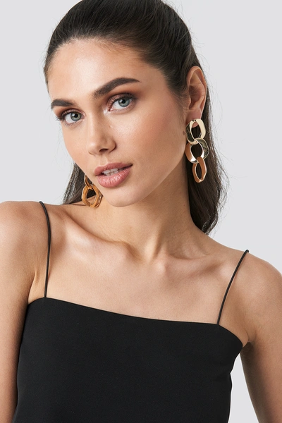 Shop Na-kd Big Chain Earrings - Gold