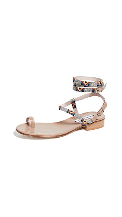 Shop Leandra Medine Beaded Sandals In Multicolor