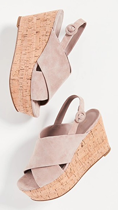 Shop Diane Von Furstenberg Juno Wedge Sandals In Powder
