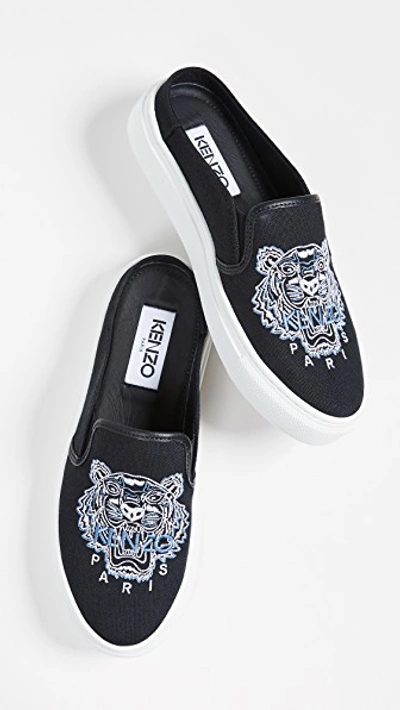 Shop Kenzo K-skate Mule Sneakers In Black