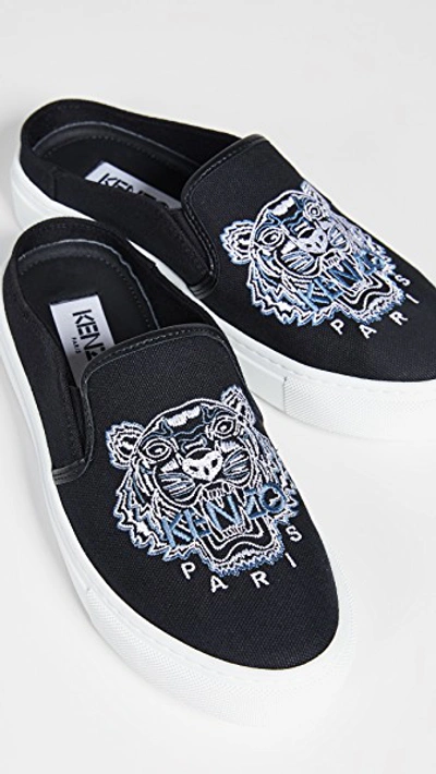 Shop Kenzo K-skate Mule Sneakers In Black