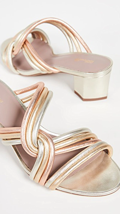 Shop Diane Von Furstenberg Jada Slides In Silver Multi