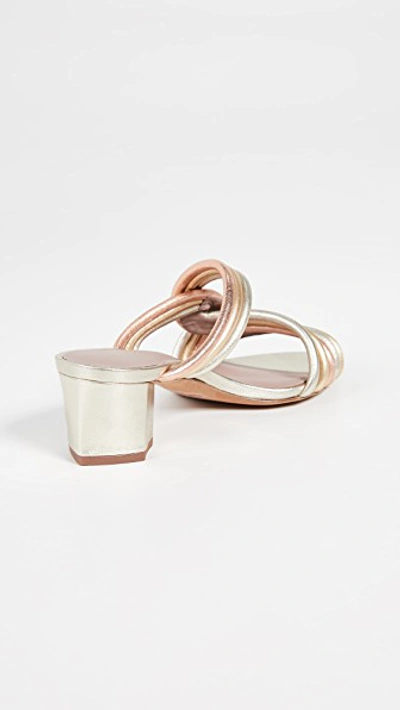 Shop Diane Von Furstenberg Jada Slides In Silver Multi