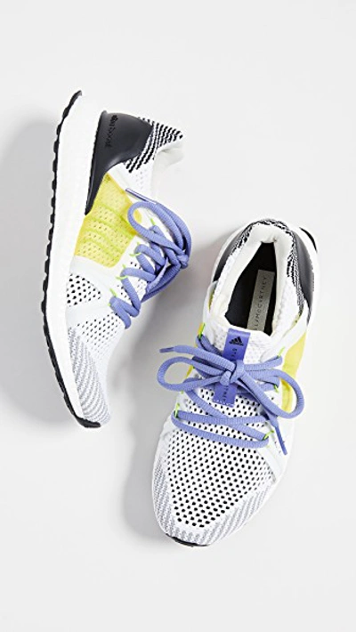 Shop Adidas By Stella Mccartney Ultraboost Sneakers In White/black White/lemon