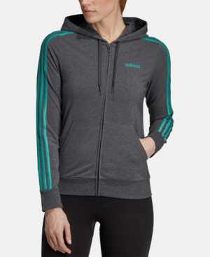 adidas originals hoodie with shoulder 3 stripes green