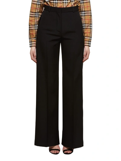 Shop Burberry Trousers In Nero