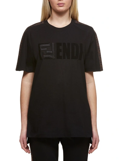 Shop Fendi Short Sleeve T-shirt In Basic