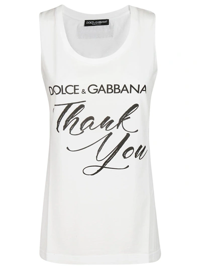 Shop Dolce & Gabbana Printed Top In White