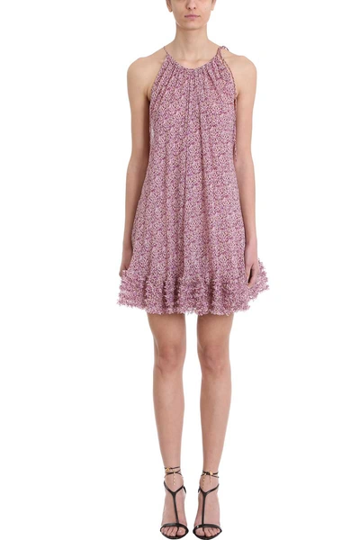 Shop Stella Mccartney Floral Print Dress In Rose-pink