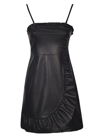 Shop Alexa Chung Ruffled Dress In Black