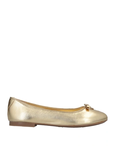 Shop Dolce & Gabbana Ballet Flats In Gold