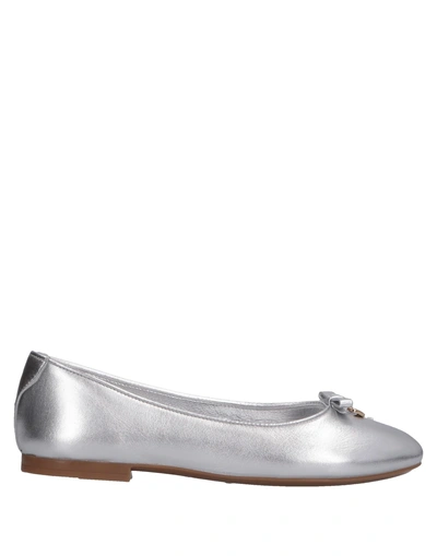 Shop Dolce & Gabbana Ballet Flats In Silver