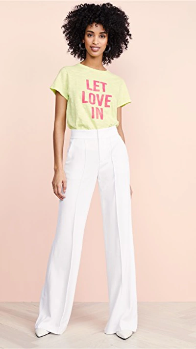 Shop Alice And Olivia Dylan High Waisted Leg Pants White