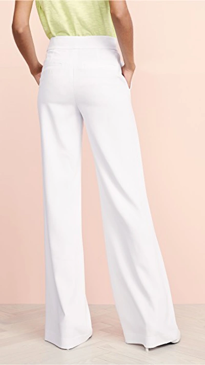 Shop Alice And Olivia Dylan High Waisted Leg Pants White