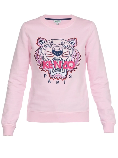 Shop Kenzo Tiger Classic Sweatshirt In Pastel Pink
