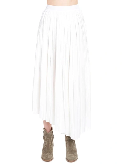Shop Isabel Marant Dolmen Pleated Skirt In White