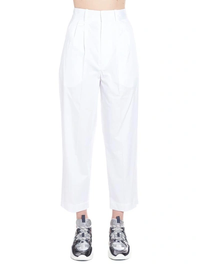 Shop Isabel Marant Grayson Cropped Pants In White