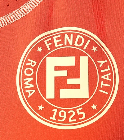 Shop Fendi Technical Jersey Tank Top In Orange