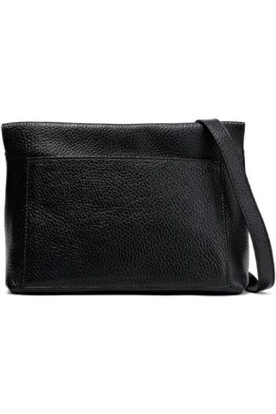Shop Iris & Ink Woman Vivian Pebbled-leather Shoulder Bag Black