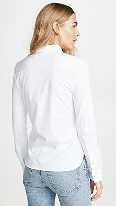 Shop Theory Fitted Shirt In White