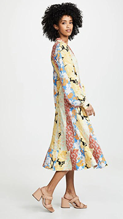 Shop Stine Goya Reflection Dress In Floral Wallpaper