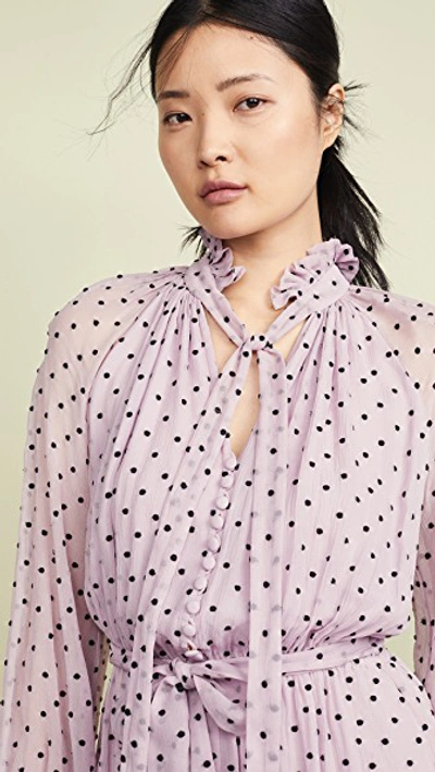 Shop Zimmermann Ninety-six Neck Tie Romper In Lilac Dot