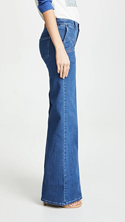 Shop Stella Mccartney Wide Leg Jeans In Mid Blue