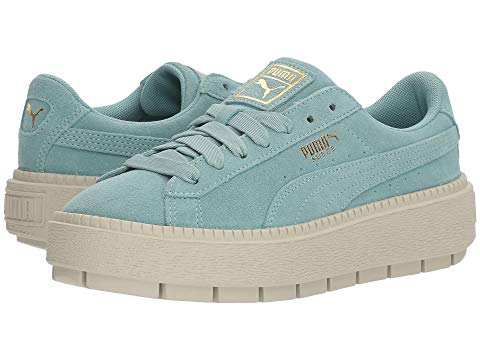 puma suede blue flower