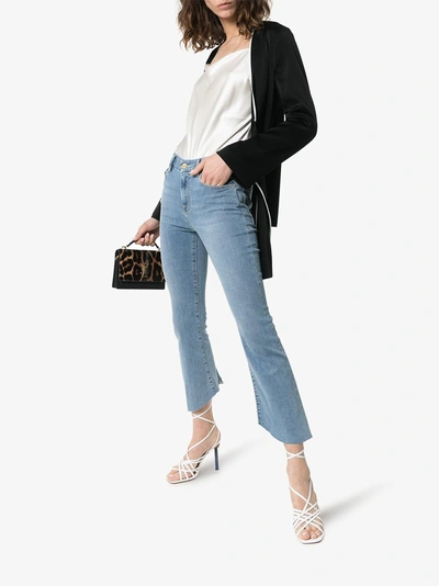 Shop Frame Le Crop Mini Boot Rear Triangle Gusset Jeans In Blue