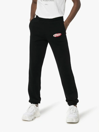 Shop Off-white Logo Sweatpants In Black